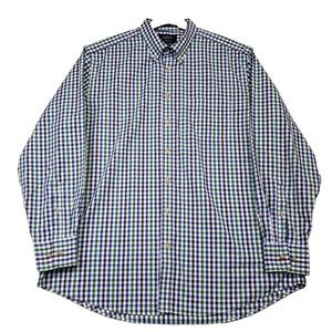 Charles Tyrwhitt  Button Down Shirt Mens XL Classic Fit Cotton Gingham Plaid